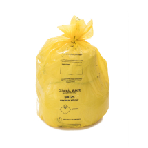 Clinical Waste Sack Yellow 20L 425mm x 650mm (Roll-50)