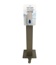 Floorstanding Sanitising Station inc Manual Liquid Dispenser & Backboard