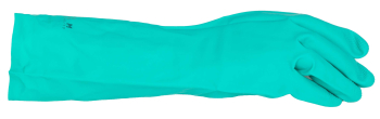 Green Flocklined Nitrile Gauntlets Green Flocklined Nitrile Gauntlets