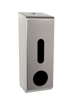 3 Roll Toilet Roll Dispenser - Brushed Stainless Steel