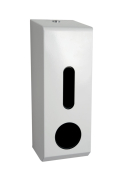 3 Roll Toilet Roll Dispenser - White Metal
