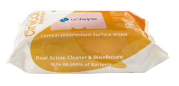Uniwipe Sanitising Surface Wipes 200mm x 200mm (Pack-200)